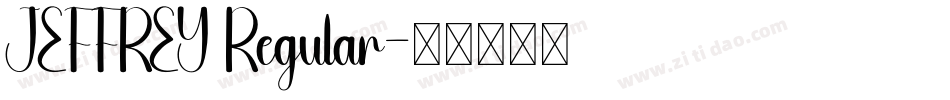 JEFFREY Regular字体转换